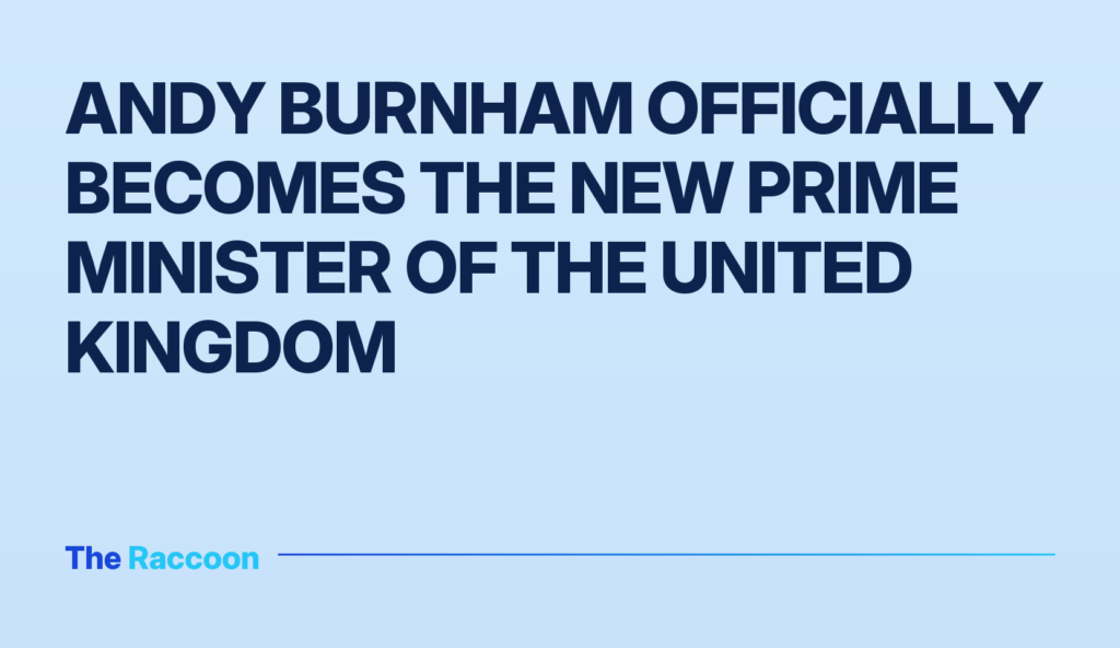 Andy Burnham officially becomes the new Prime Minister of the United Kingdom