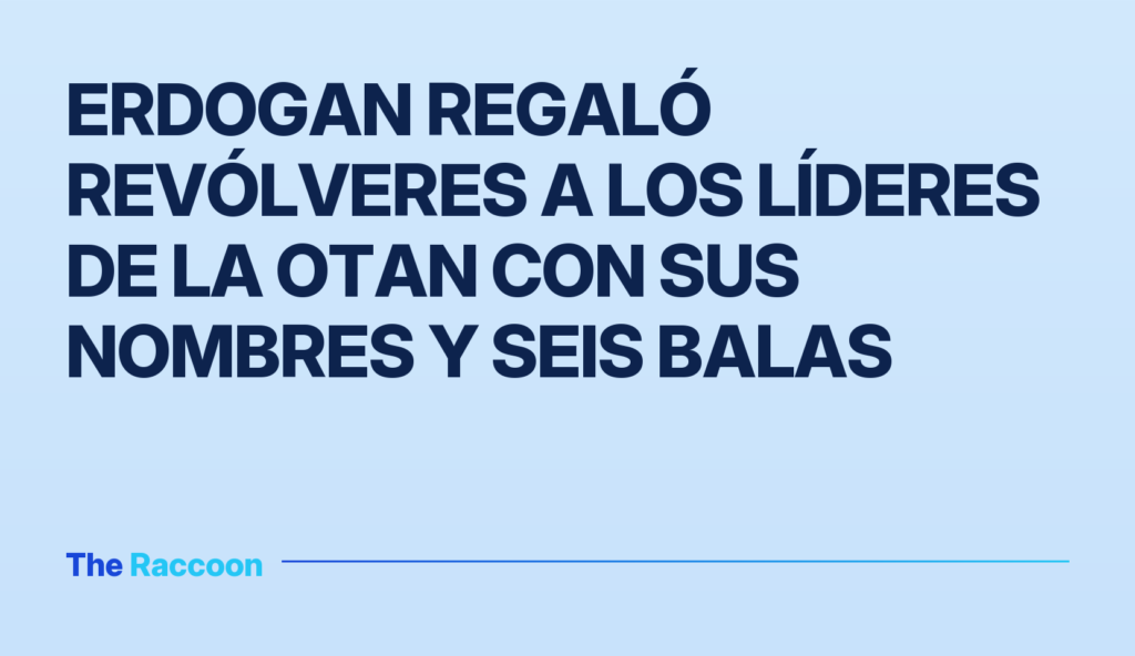 Erdogan regaló revólveres a los líderes de la OTAN con sus nombres y seis balas