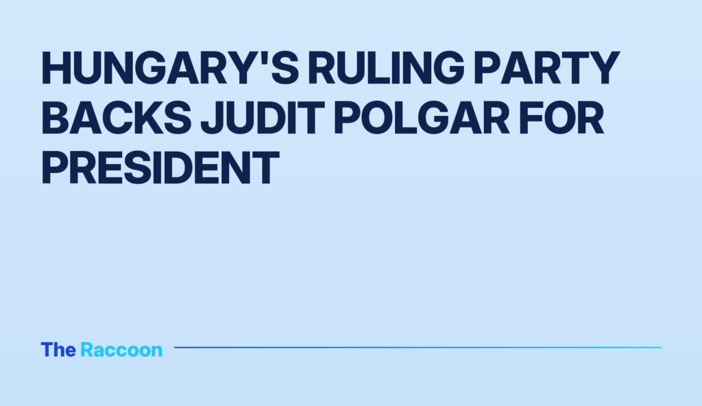 Hungary's ruling party backs Judit Polgar for president