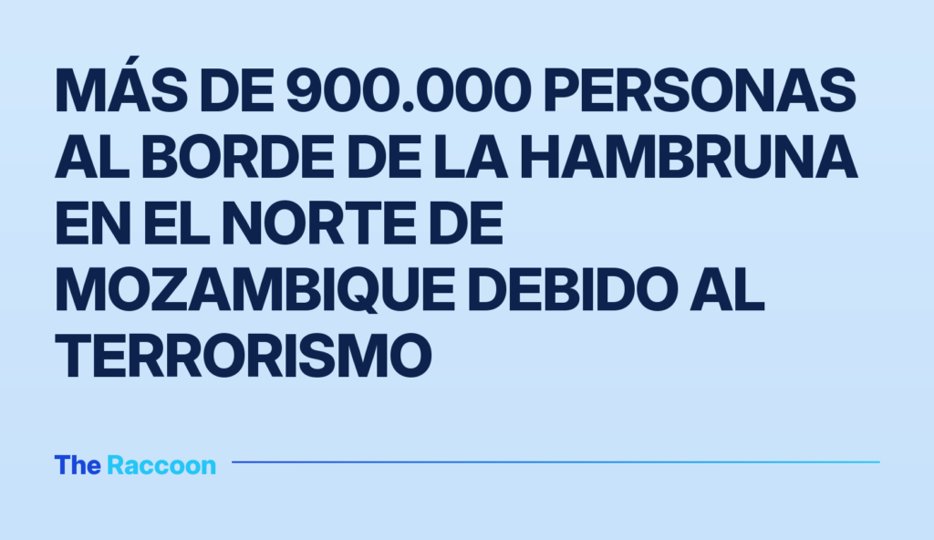 Más de 900.000 personas al borde de la hambruna en el norte de Mozambique debido al terrorismo