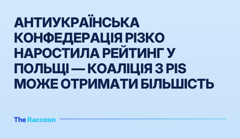 Антиукраїнська Конфедерація різко наростила рейтинг у Польщі — коаліція з PiS може отримати більшість