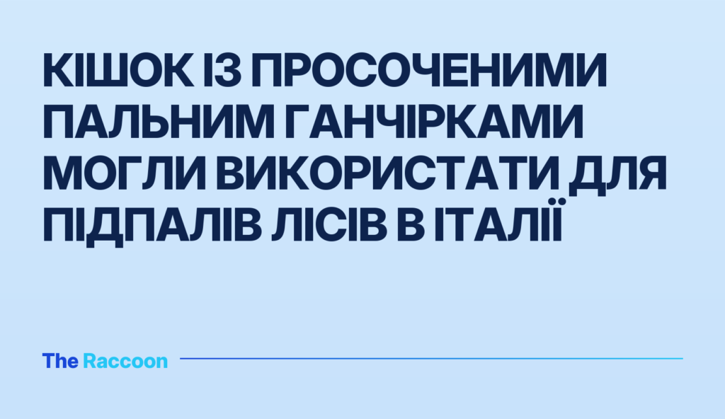 Кішок із просоченими пальним ганчірками могли використати для підпалів лісів в Італії