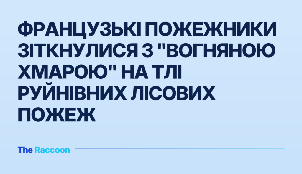 Французькі пожежники зіткнулися з "вогняною хмарою" на тлі руйнівних лісових пожеж