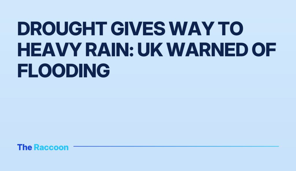 Drought gives way to heavy rain: UK warned of flooding