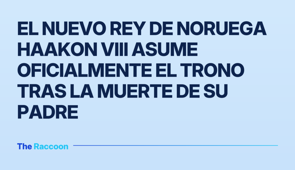 El nuevo rey de Noruega Haakon VIII asume oficialmente el trono tras la muerte de su padre