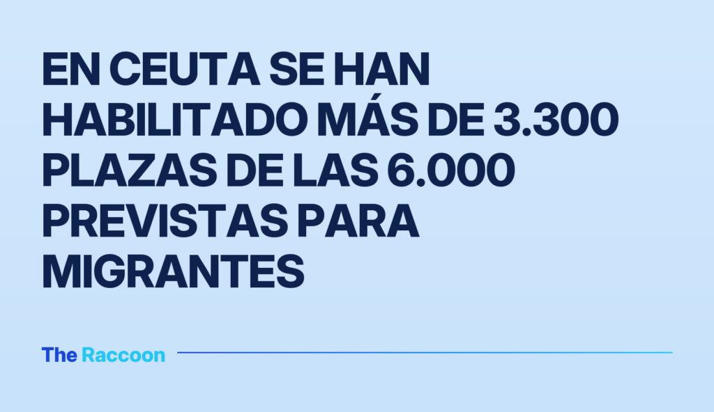 En Ceuta se han habilitado más de 3.300 plazas de las 6.000 previstas para migrantes
