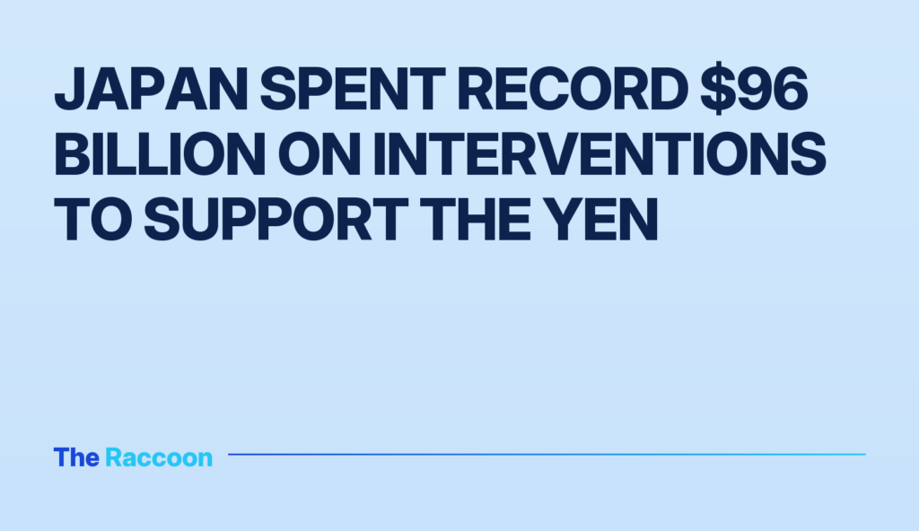 Japan spent record $96 billion on interventions to support the yen