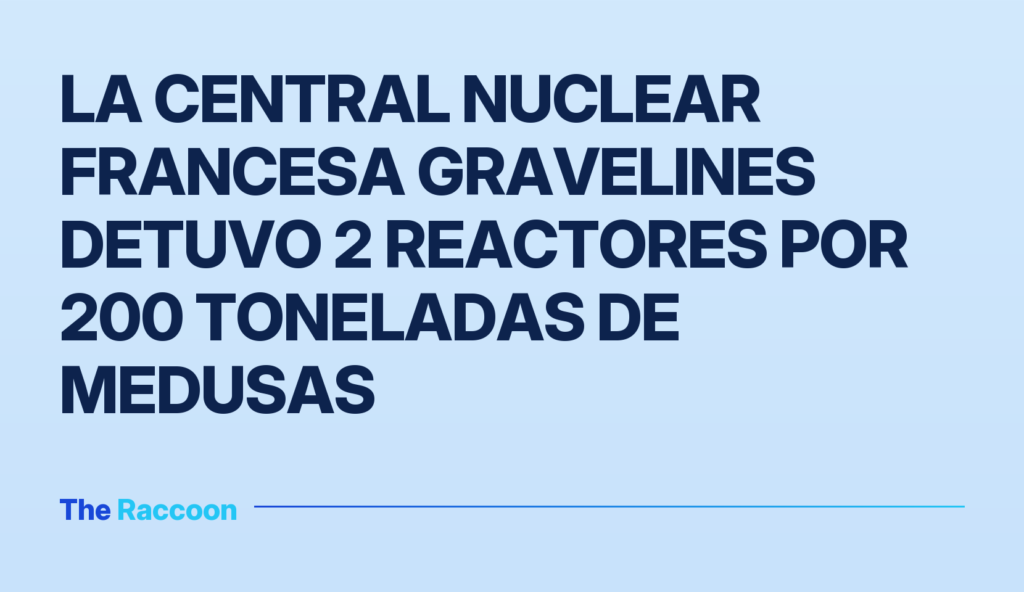 La central nuclear francesa Gravelines detuvo 2 reactores por 200 toneladas de medusas