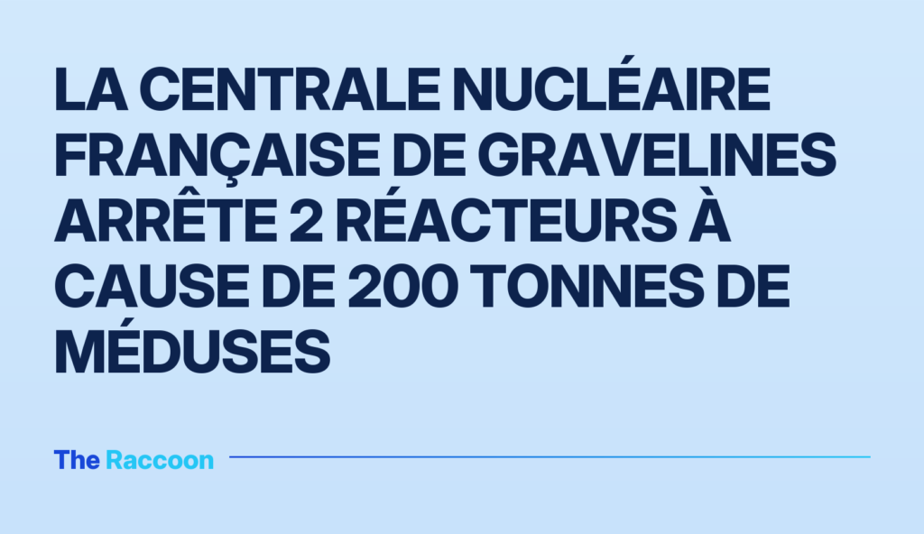La centrale nucléaire française de Gravelines arrête 2 réacteurs à cause de 200 tonnes de méduses