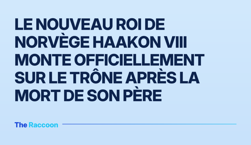 Le nouveau roi de Norvège Haakon VIII monte officiellement sur le trône après la mort de son père Le nouveau roi de Norvège Haakon VIII monte officiellement sur le trône après la mort de son père