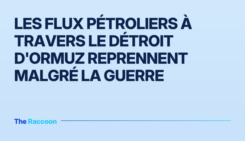 Les flux pétroliers à travers le détroit d'Ormuz reprennent malgré la guerre