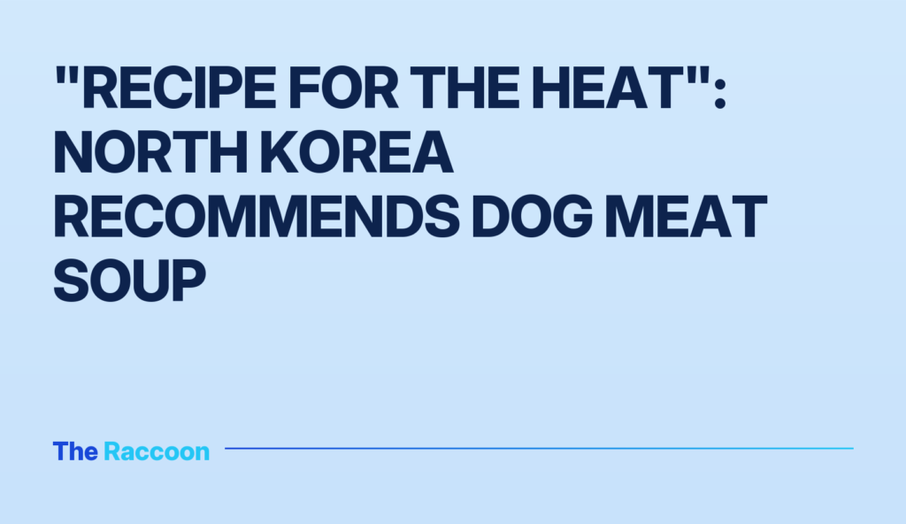 "Recipe for the heat": North Korea recommends dog meat soup