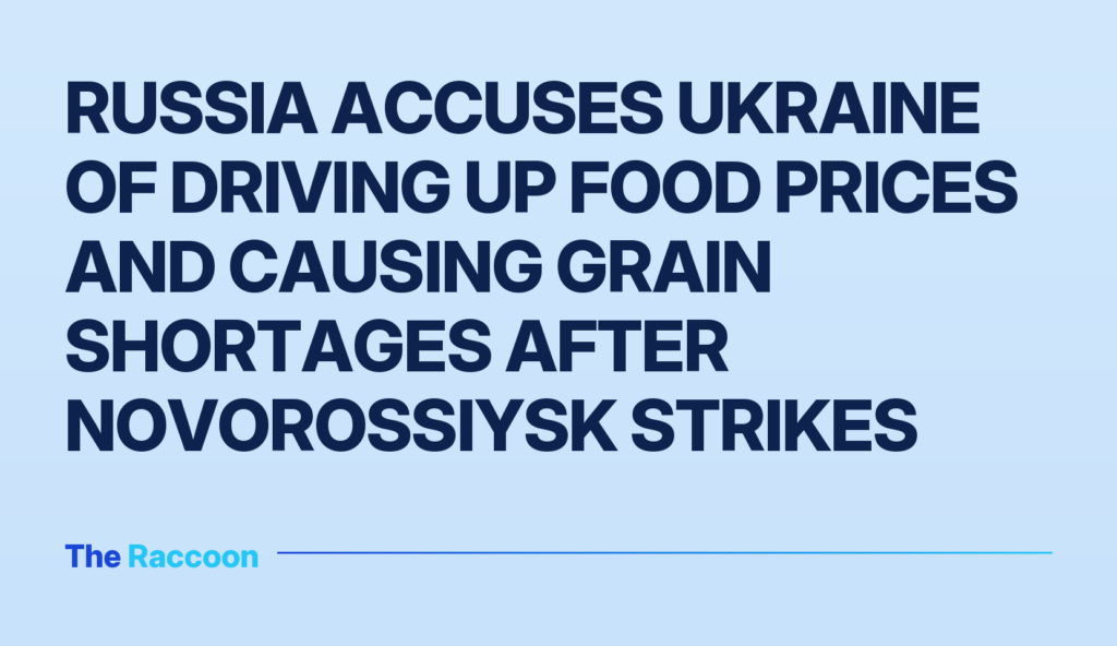 Russia accuses Ukraine of driving up food prices and causing grain shortages after Novorossiysk strikes