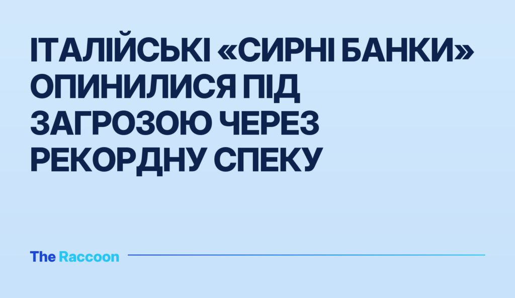 Італійські «сирні банки» опинилися під загрозою через рекордну спеку