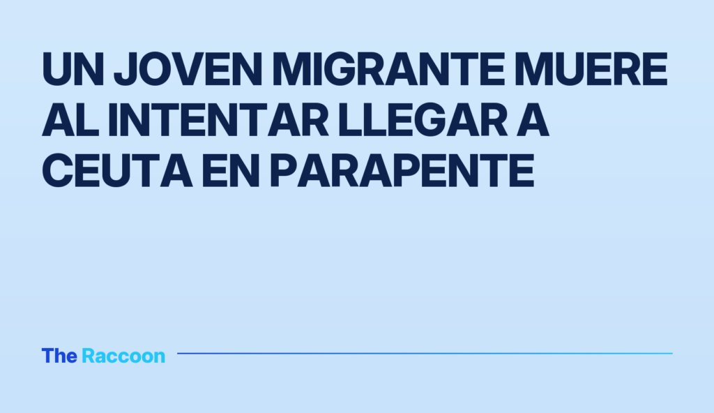 Un joven migrante muere al intentar llegar a Ceuta en parapente