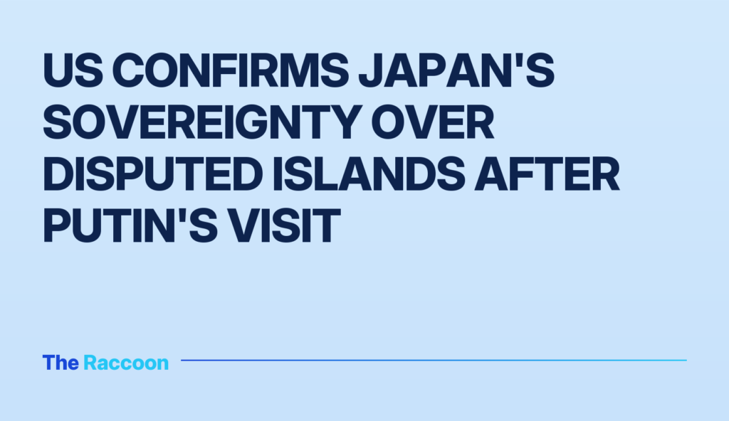 US confirms Japan's sovereignty over disputed islands after Putin's visit