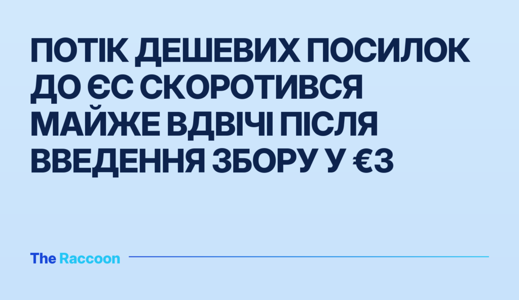 Потік дешевих посилок до ЄС скоротився майже вдвічі після введення збору у €3