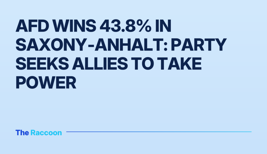AfD wins 43.8% in Saxony‑Anhalt: Party seeks allies to take power AfD wins 43.8% in Saxony‑Anhalt: Party seeks allies to take power
