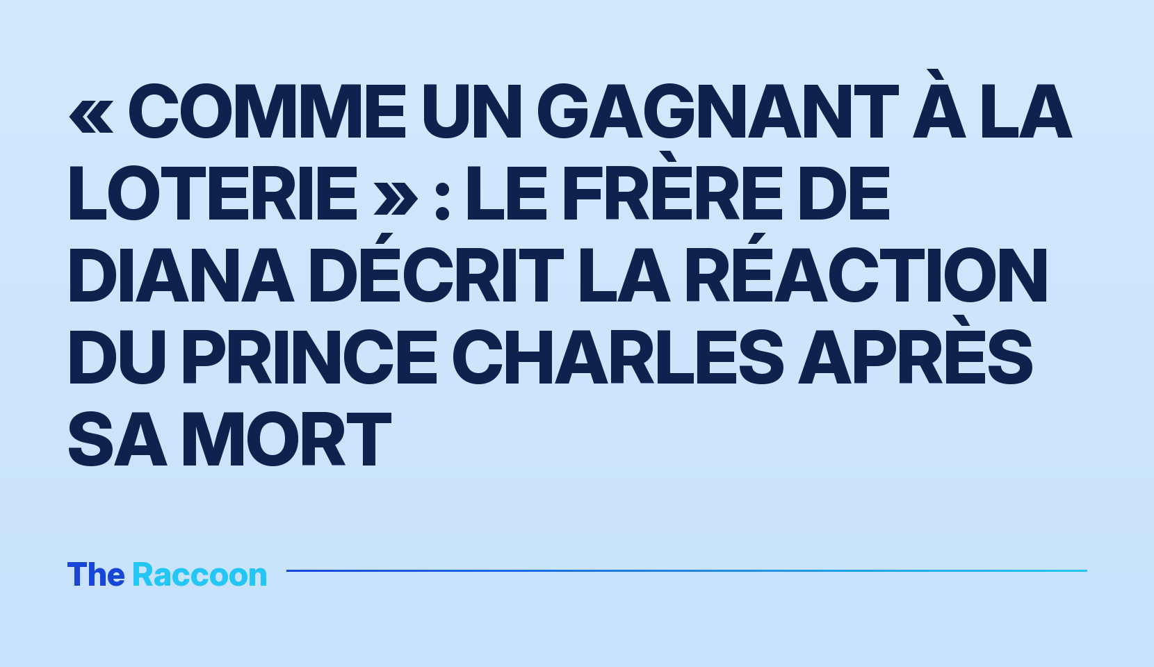 « Comme un gagnant à la loterie » : le frère de Diana décrit la réaction du prince Charles après sa mort