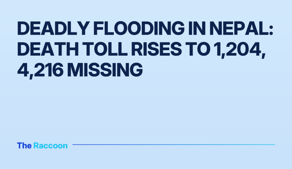 Deadly flooding in Nepal: death toll rises to 1,204, 4,216 missing
