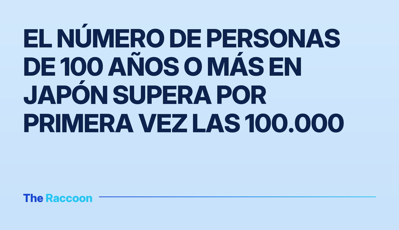 El número de personas de 100 años o más en Japón supera por primera vez las 100.000