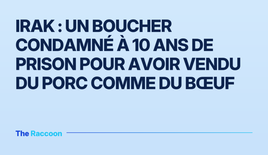 Irak : un boucher condamné à 10 ans de prison pour avoir vendu du porc comme du bœuf