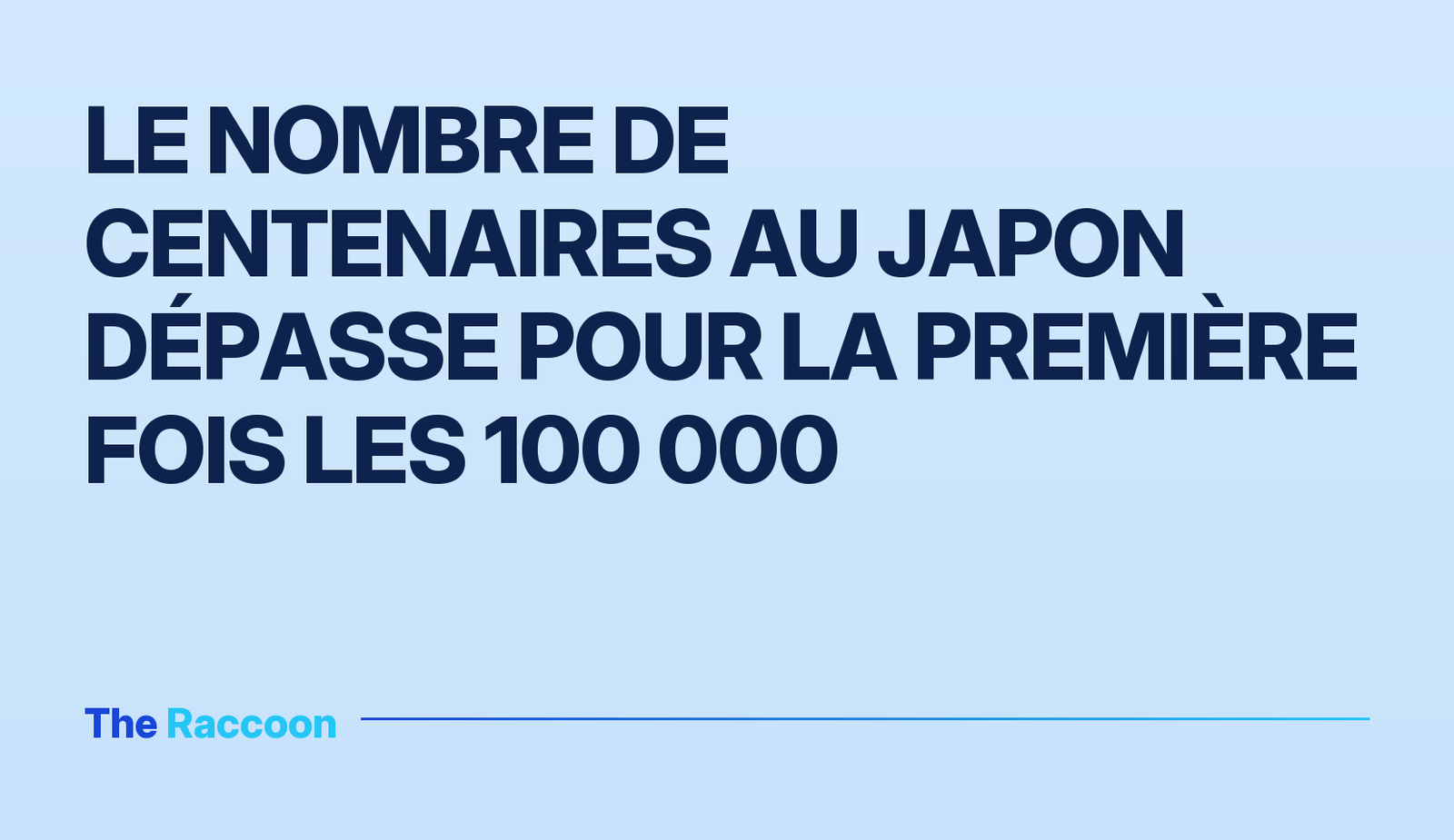 Le nombre de centenaires au Japon dépasse pour la première fois les 100 000
