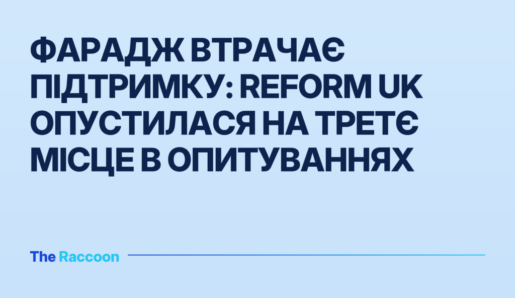 Фарадж втрачає підтримку: Reform UK опустилася на третє місце в опитуваннях