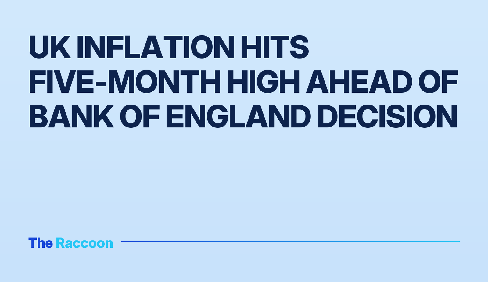 UK inflation hits five-month high ahead of Bank of England decision